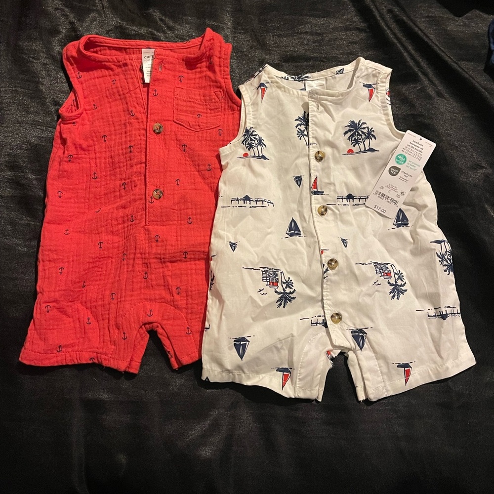 Carters Boy Rompers (2)